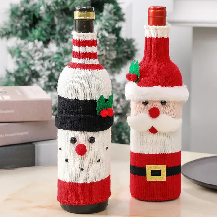 Santa Wine Bottle Cover