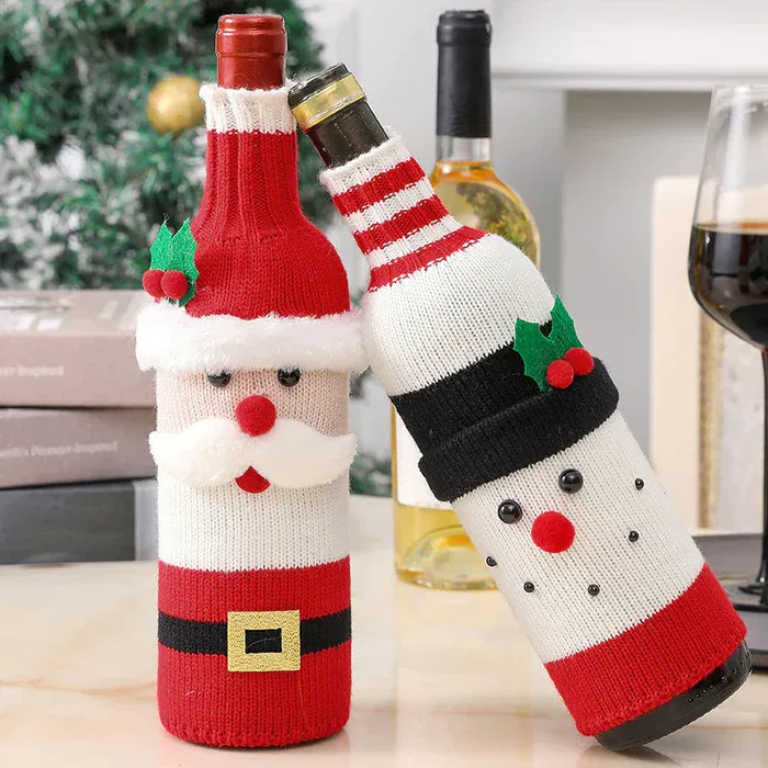 Santa Wine Bottle Cover