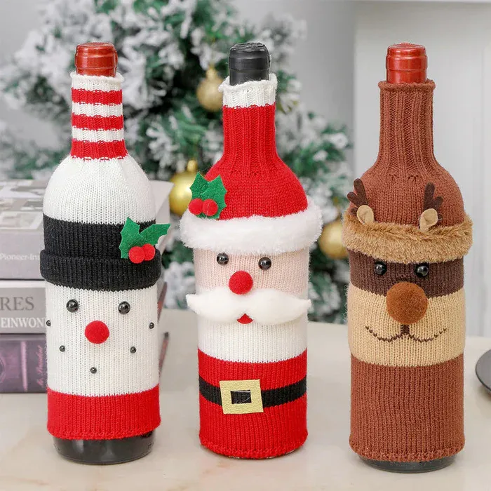 Santa Wine Bottle Cover