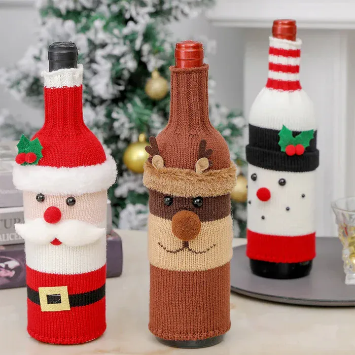 Santa Wine Bottle Cover
