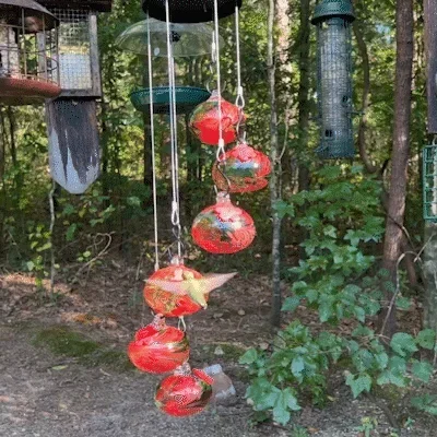2025 New Charming Wind Chimes Hummingbird Feeders Garden Decor