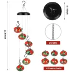 2025 New Charming Wind Chimes Hummingbird Feeders Garden Decor