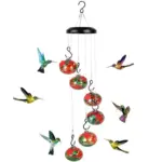 2025 New Charming Wind Chimes Hummingbird Feeders Garden Decor