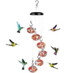 2025 New Charming Wind Chimes Hummingbird Feeders Garden Decor