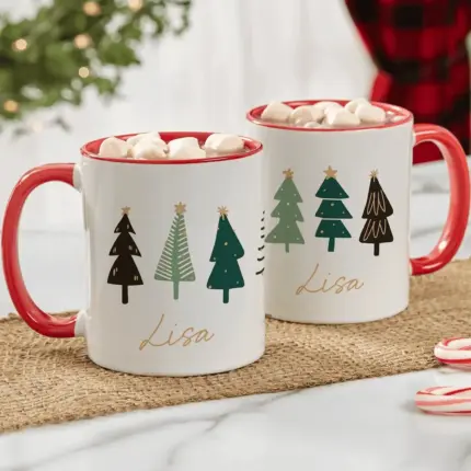 Christmas Aspen Personalized Coffee Mug, Personalized Hot Cocoa Mug, Christmas Gift, Christmas Stocking Stuffer, Christmas Decor
