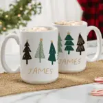 Christmas Aspen Personalized Coffee Mug, Personalized Hot Cocoa Mug, Christmas Gift, Christmas Stocking Stuffer, Christmas Decor
