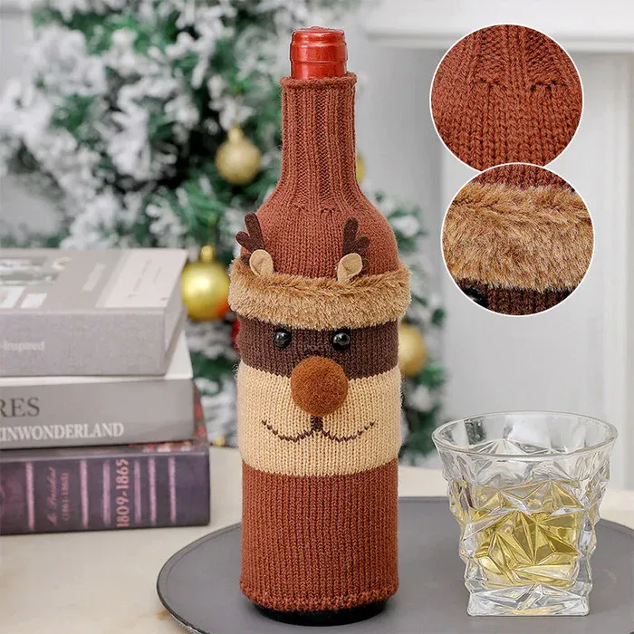 Santa Wine Bottle Cover