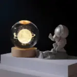 Luminous 3D Crystal Planet Ball - Image 13