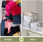Foldable Mesh Wardrobe Clothes Organizer - Image 7