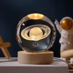 Luminous 3D Crystal Planet Ball