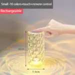 16 Colors Rose Rays Crystal Diamond Table Lamp - Image 11