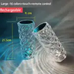 16 Colors Rose Rays Crystal Diamond Table Lamp - Image 12