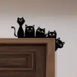 Metal Adorable Cat Door Topper - Image 2