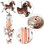 Pure hand-made Copper Horse wind chimes - Image 3