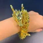 Handmade Gold Dragon with Movable Joints - Image 2