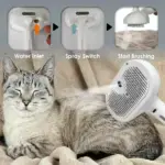 Mist Massage Brush sheddyMist PuffGroom Cat Brush - Image 4
