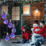 Colorful LED Solar-Powered Light Bulb Wind Chimes - Image 5