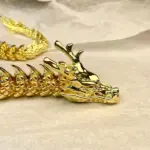 Handmade Gold Dragon with Movable Joints - Image 3