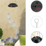 Colorful LED Solar-Powered Light Bulb Wind Chimes - Image 6