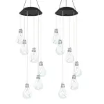 Colorful LED Solar-Powered Light Bulb Wind Chimes - Image 9