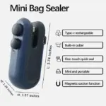 Mini Sealer Small Household Hand Pressure Sealer Portable Snack Plastic Bag Heat Sealing Machine - Image 4