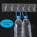 6 Hook Rows Transparent Adhesive Hooks - Image 7