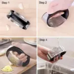 Stainless Steel Garlic Press - Image 3