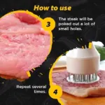 Stainless Steel Meat Tenderizer Needle 21 Pin Steak BBQ Kitchen Cooking Tool - Image 9