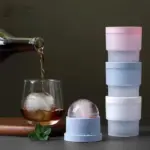 Stackable Slow-Melting Ice Ball Mold – Food-Grade Silicone Sphere Maker for Cocktails & Whiskey