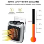 Mini Plug-in Turbine Heater – 800W Fast Heating with LED Thermostat & Timer - Image 10