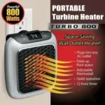 Mini Plug-in Turbine Heater – 800W Fast Heating with LED Thermostat & Timer - Image 2